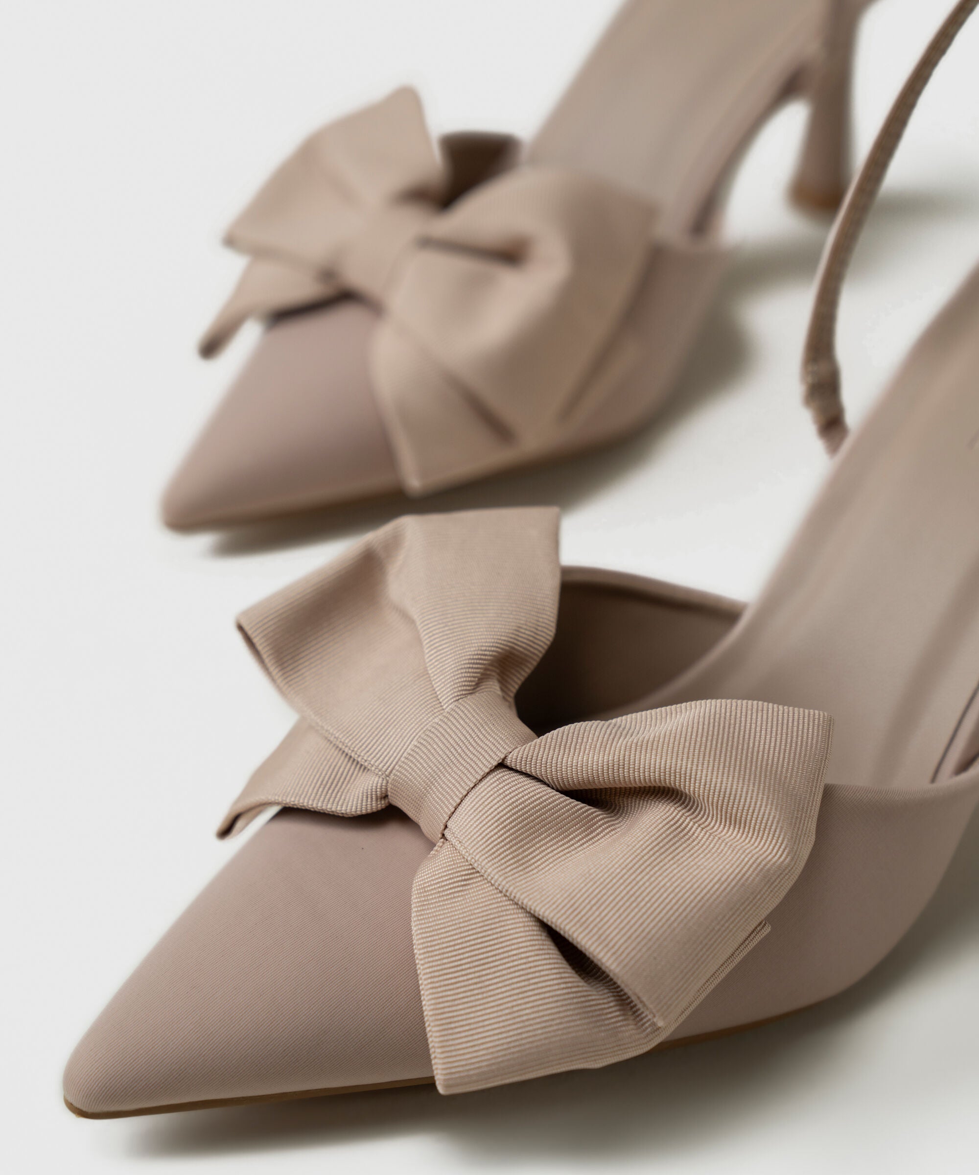 Beige Slingback Heels