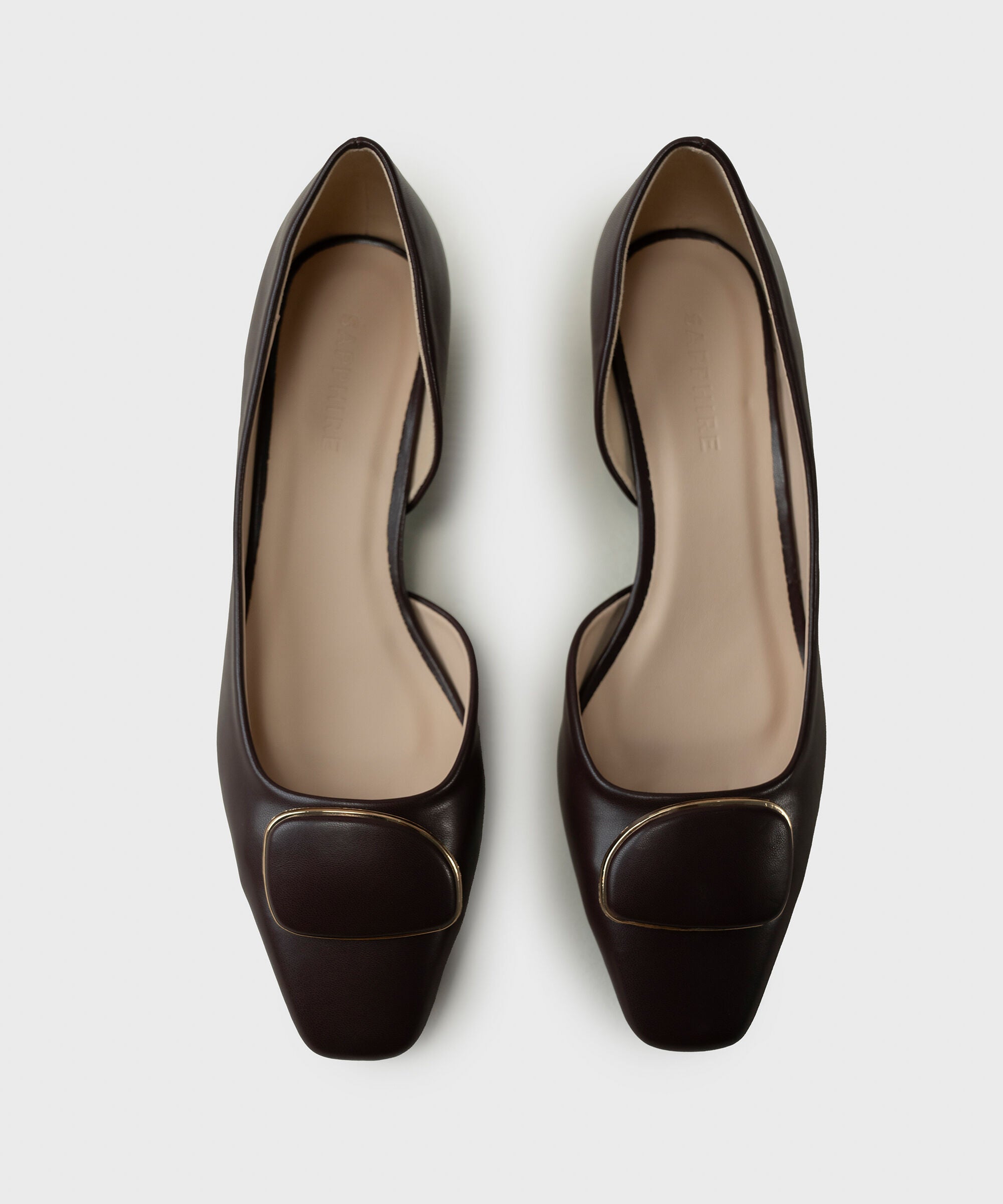 Dark Brown Block Heels