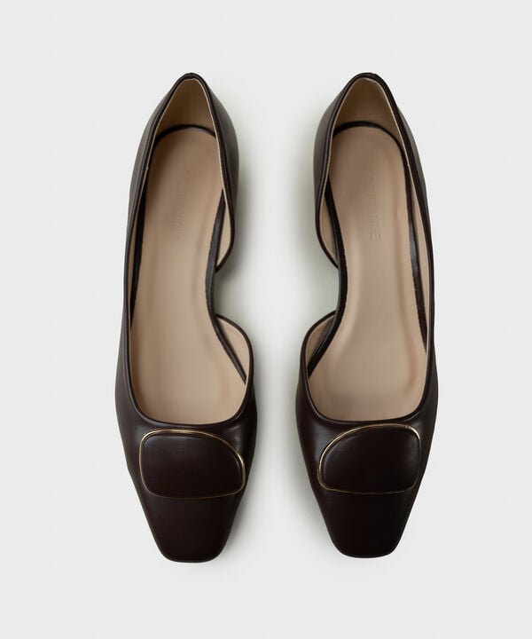 Dark Brown Block Heels