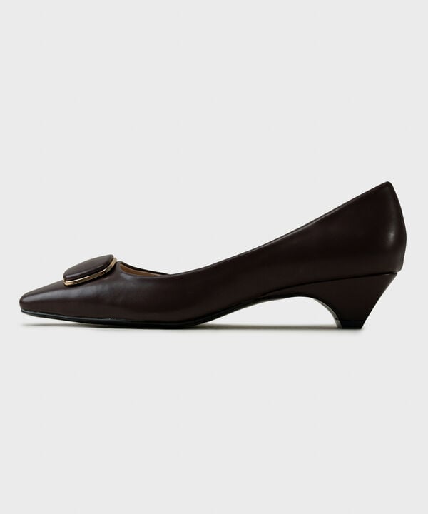 Dark Brown Block Heels