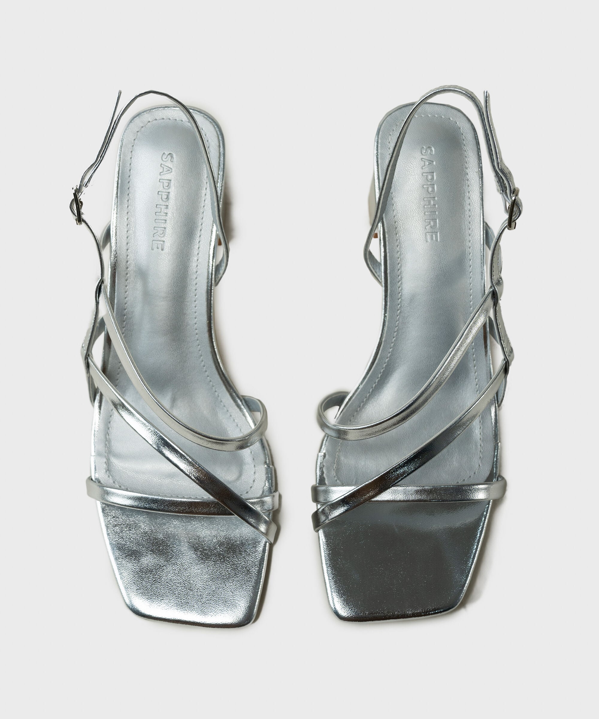 Silver Block Heels