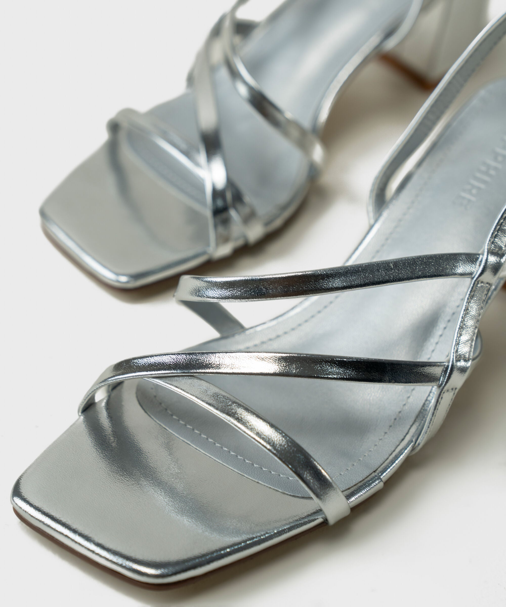 Silver Block Heels