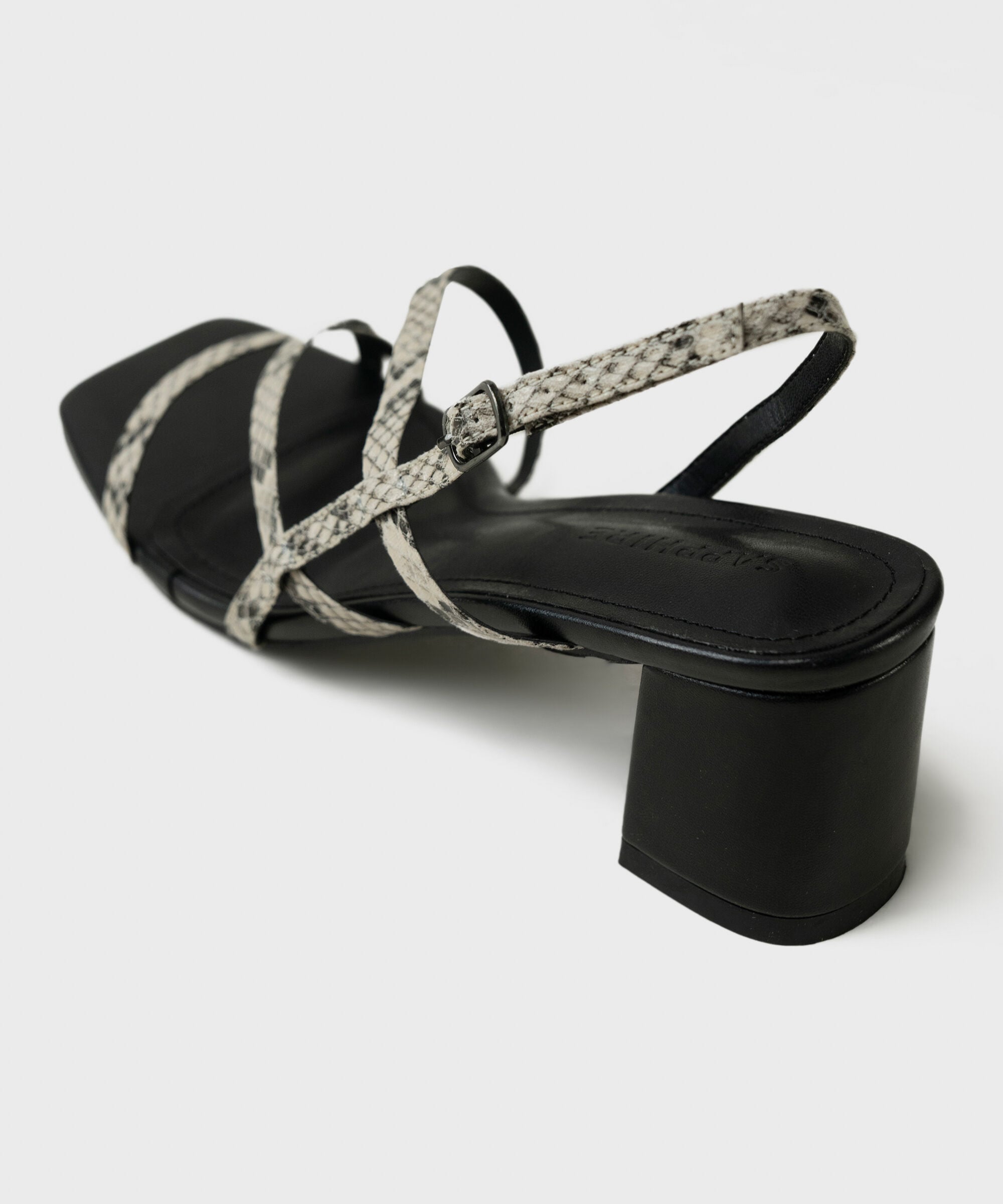 Snake Print Block Heels