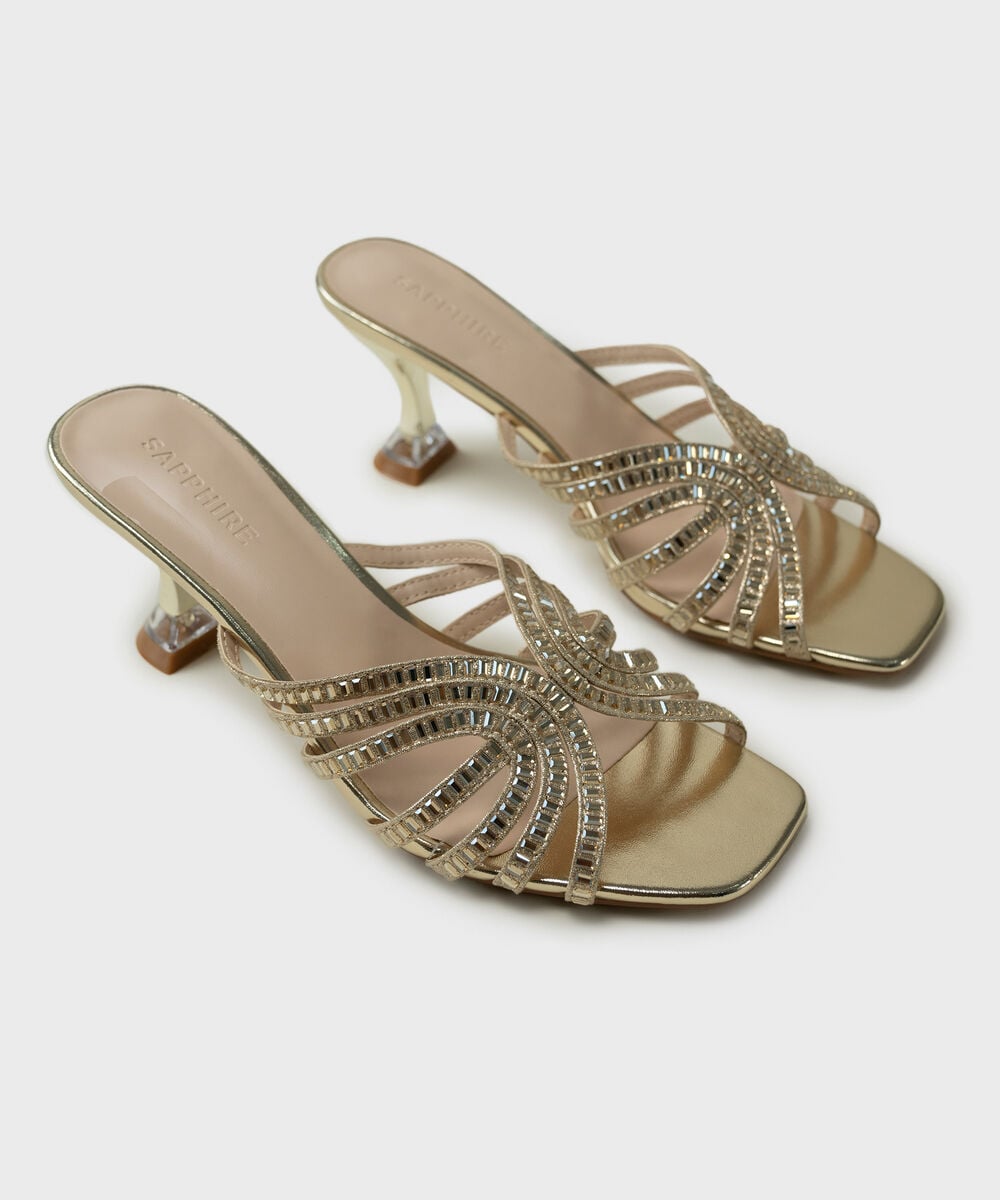 Gold Studded Heels 0000SL260091