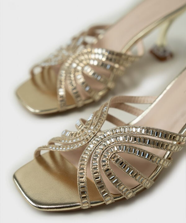 Gold Studded Heels