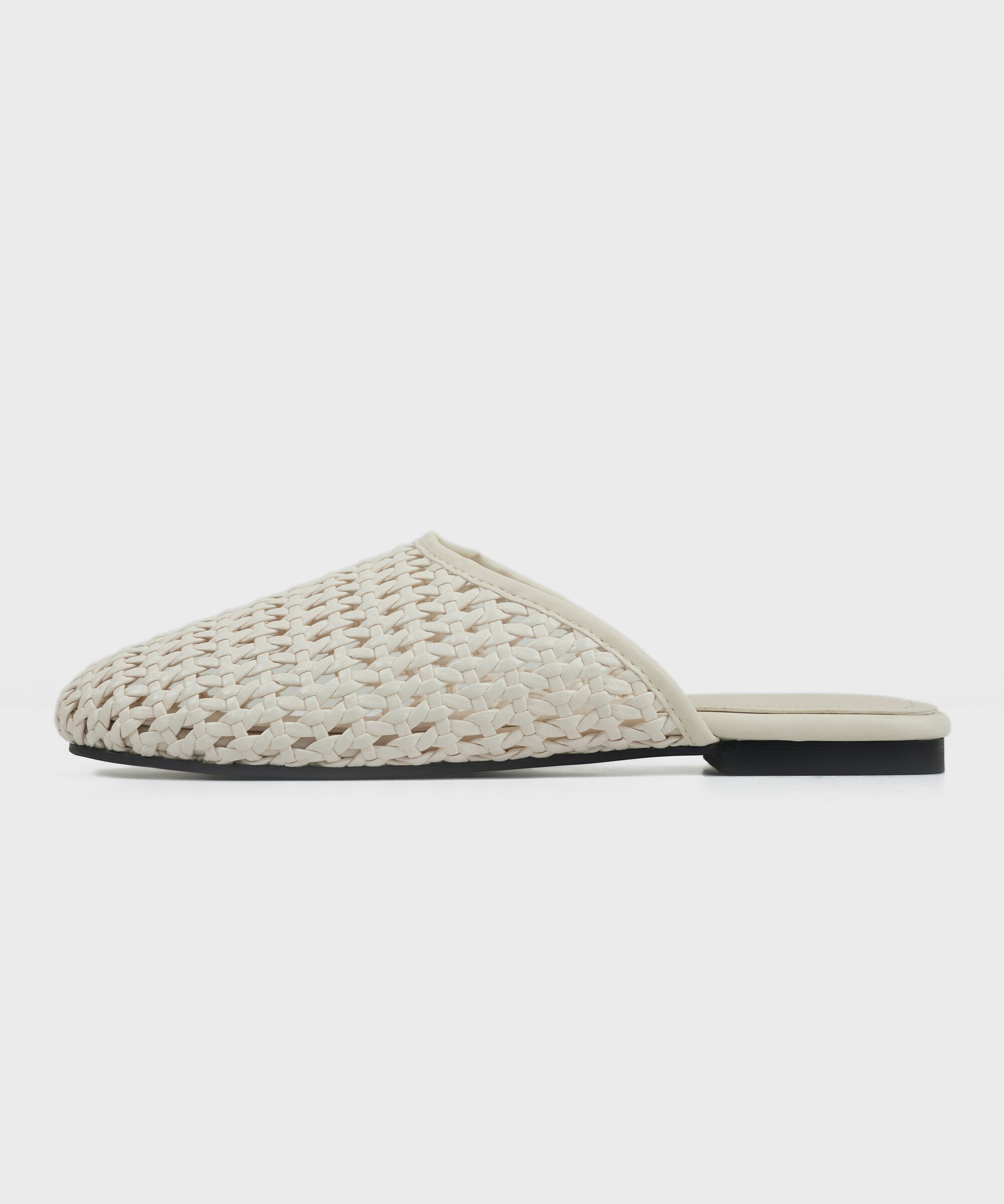 Off White Braided Mules