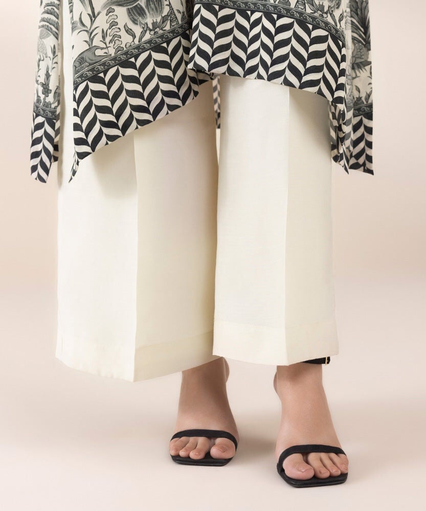 2 Piece - Printed Silk Suit