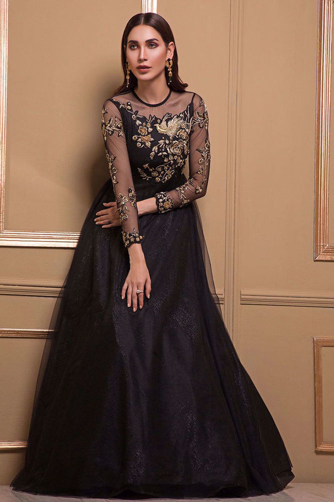 Black net gown