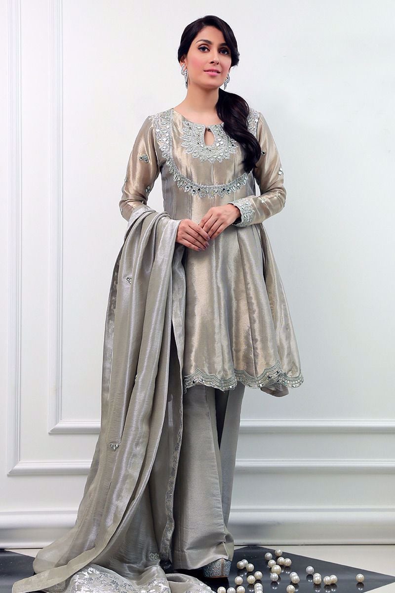 Agaste grey Shirt and Dupatta With Pants