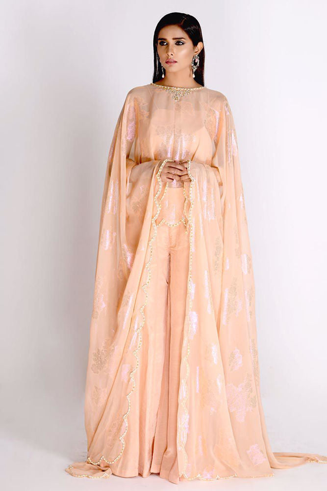 Brochette Georgette Long Cape