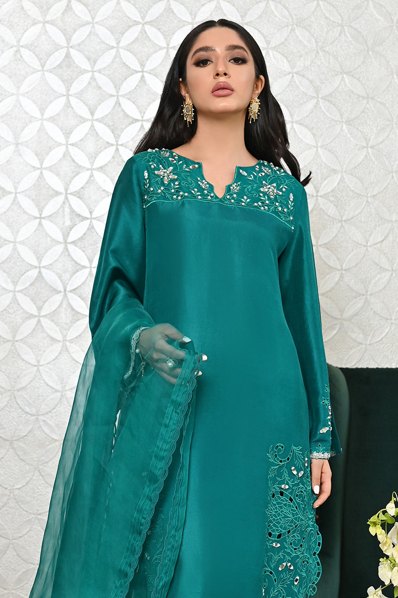 Maldives Green Raw Silk