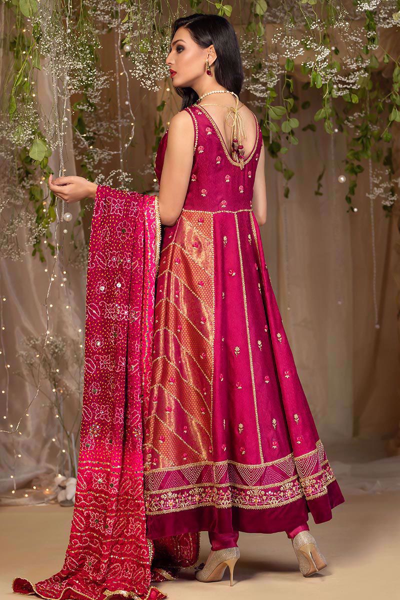 Crimson peshwas with pants