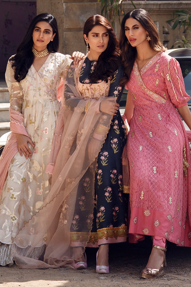 Lotus Angarkha and Dupatta With Pants