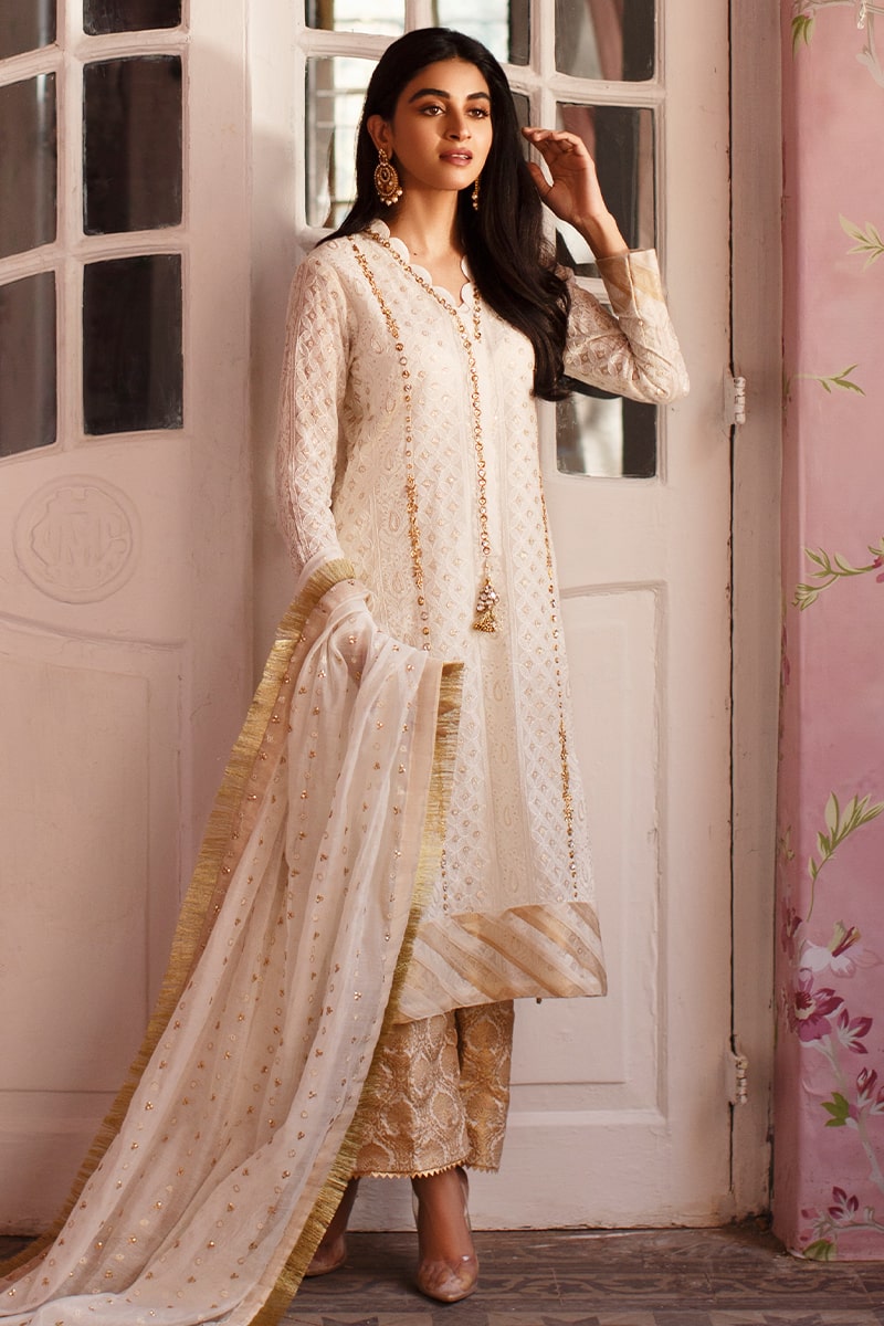 Orchid Shirt and Dupatta With Pants
