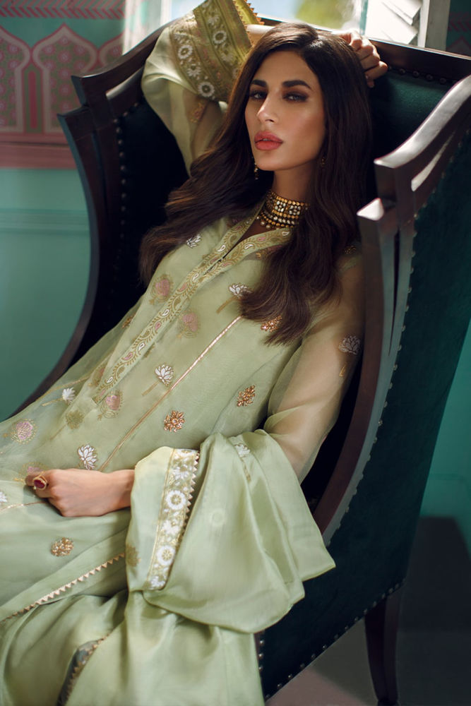 Amber haze Shirt and Dupatta With Pants