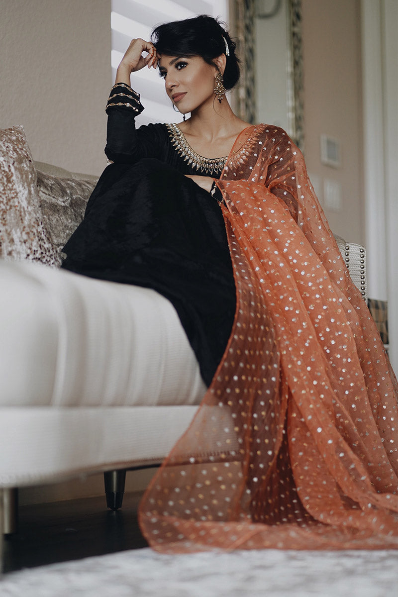 Dead Rose Kalidaar and Dupatta With Pants
