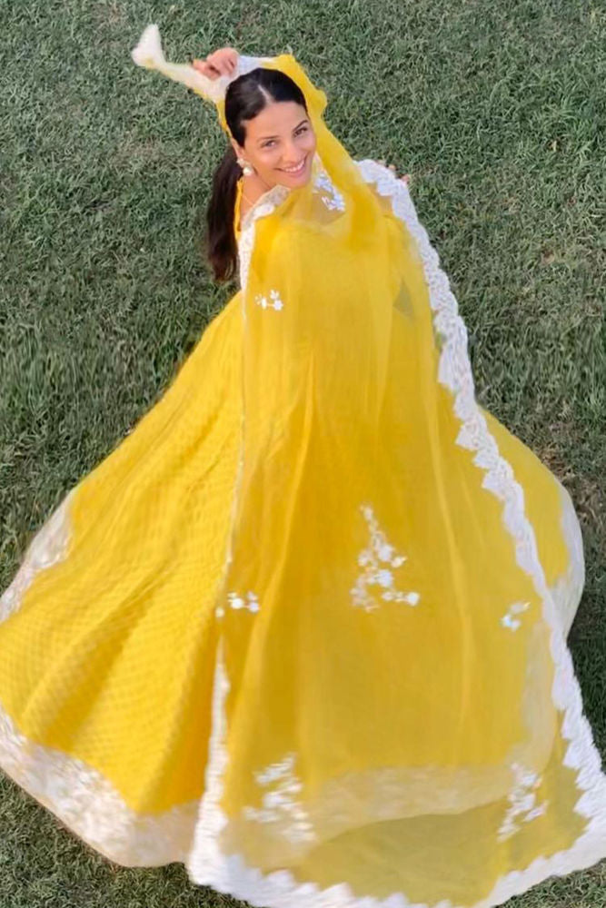 Yellow Glory Kalidaar and Dupatta