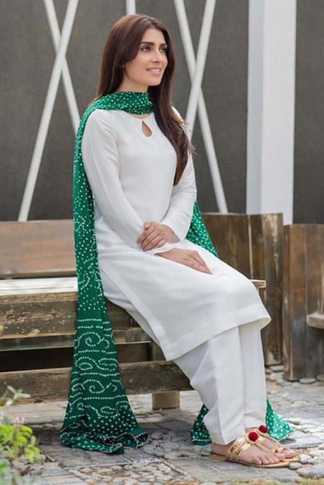 Flame Shirt and Dupatta