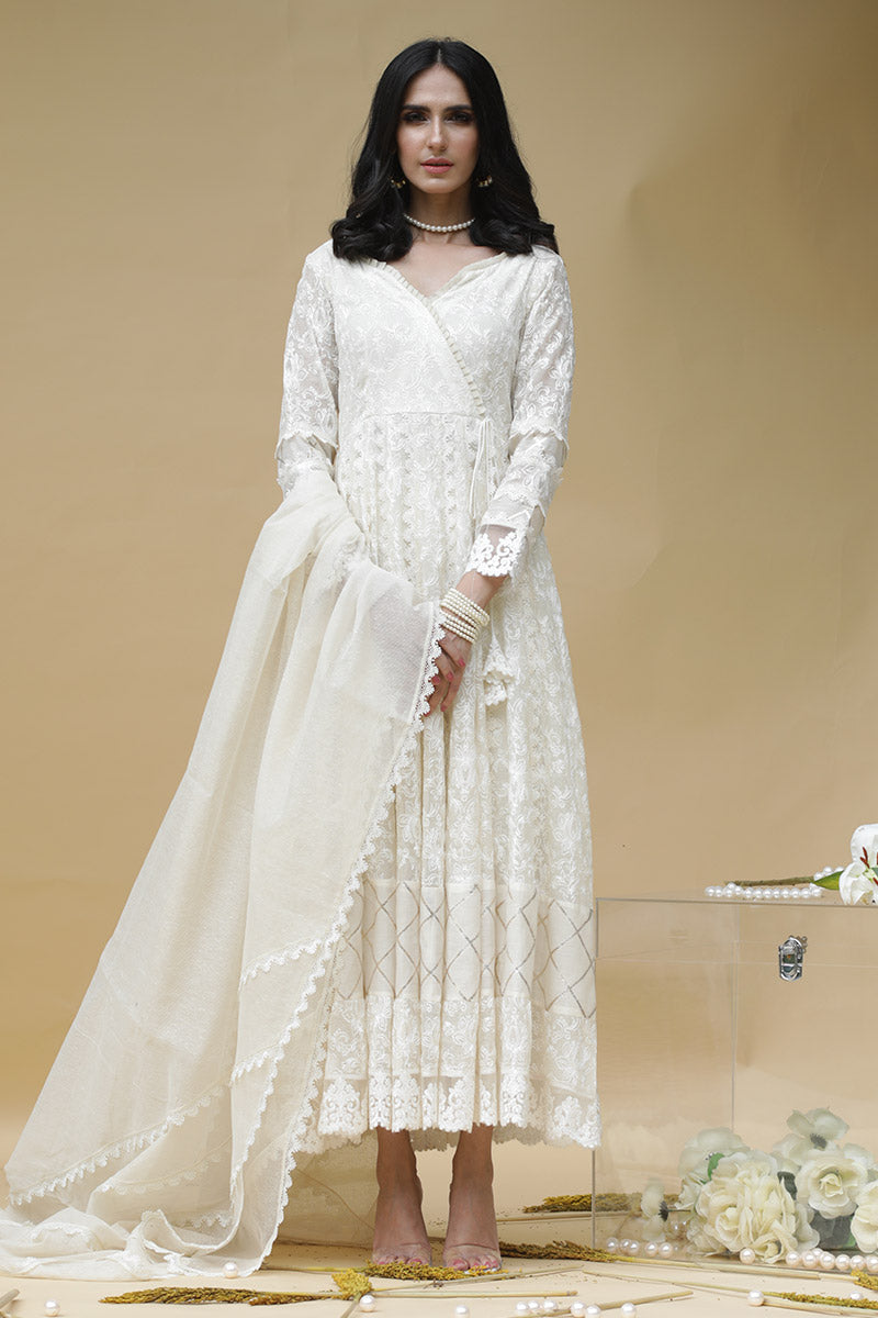 Kinar Angarkha and Dupatta With Pants