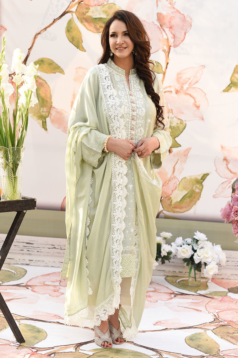 Sehr - Green - Shirt And Dupatta