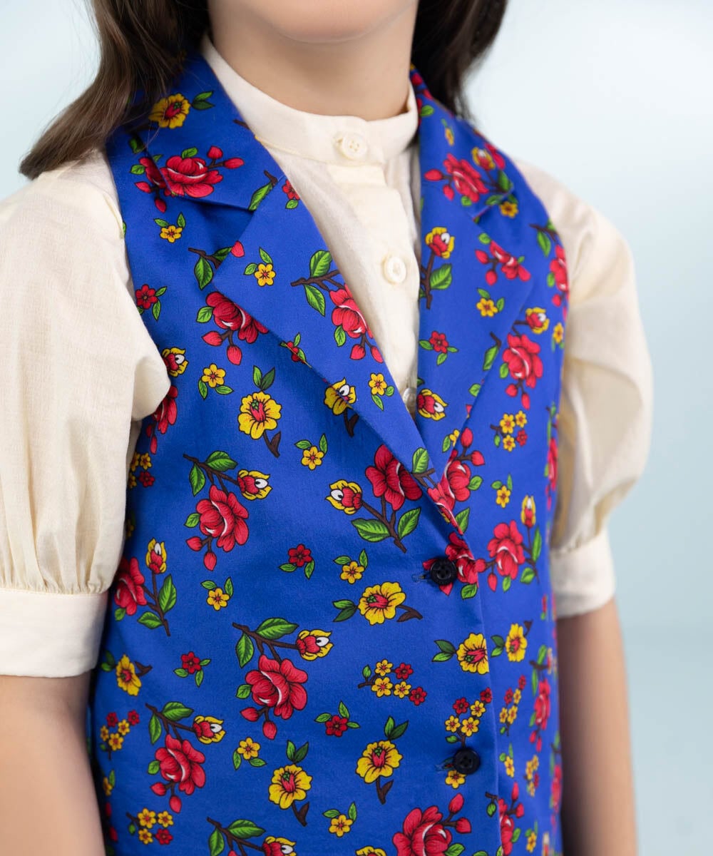 Printed Cotton Satin Waistcoat