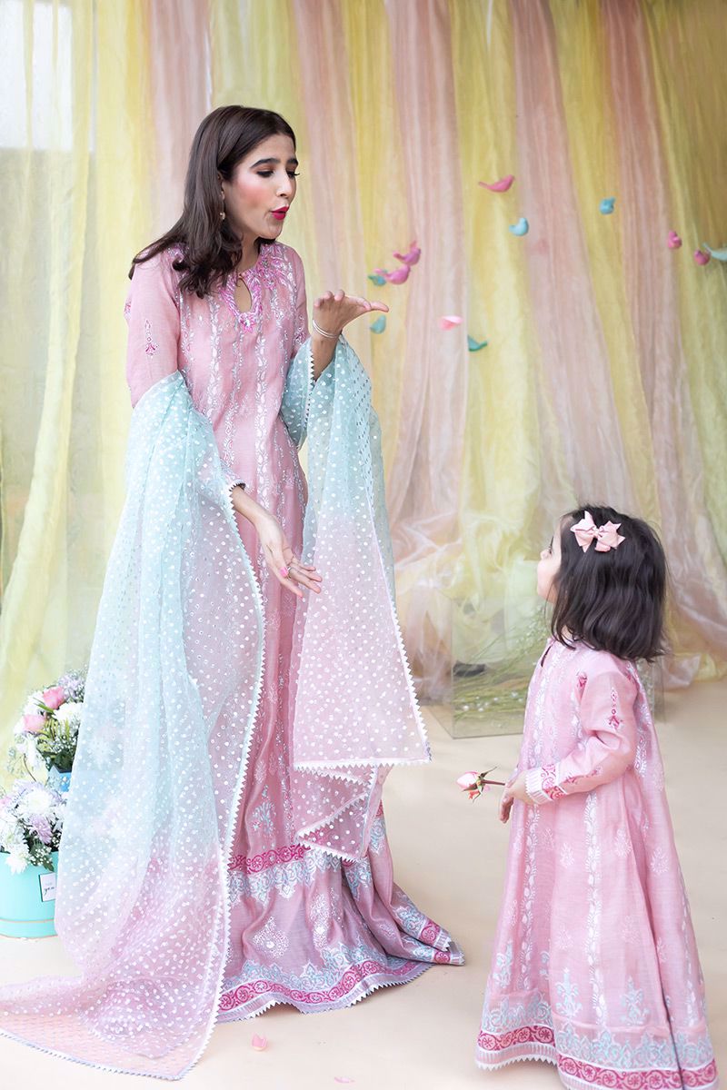 Orchid Tint Kalidaar and Dupatta With Pants