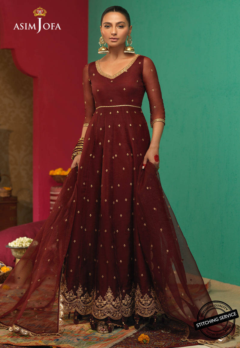AJFC-33 EMBROIDERED ORGANZA 3 PCS