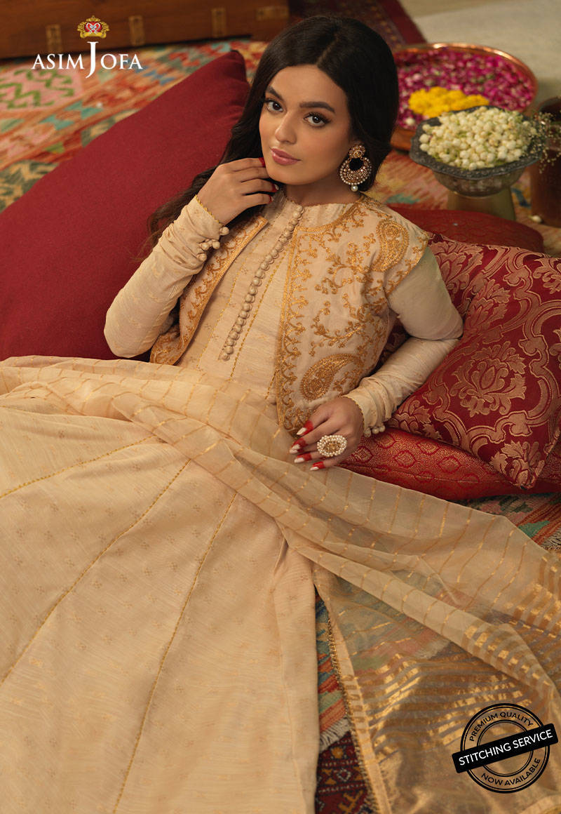 Ajfc-37 Embroidered Woven Cotton Jacquard 3 Pcs