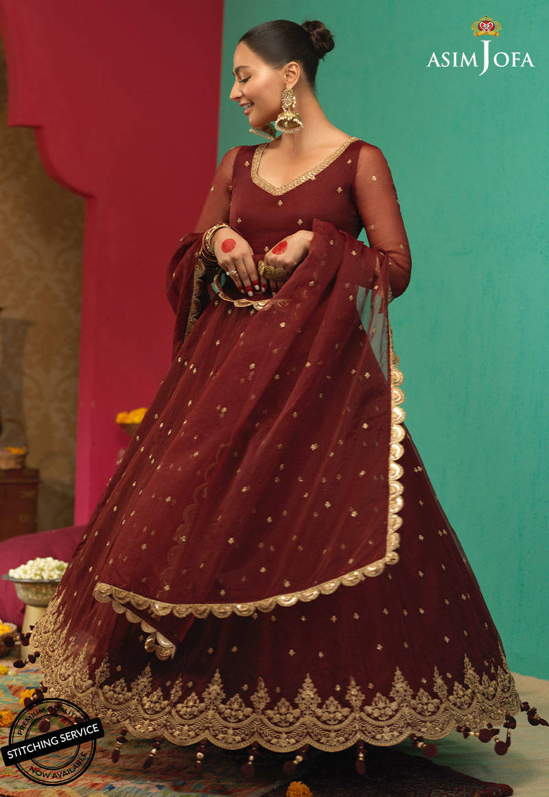 AJFC-33 EMBROIDERED ORGANZA 3 PCS