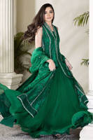 Embroidered silk gown