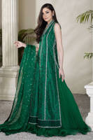 Embroidered silk gown
