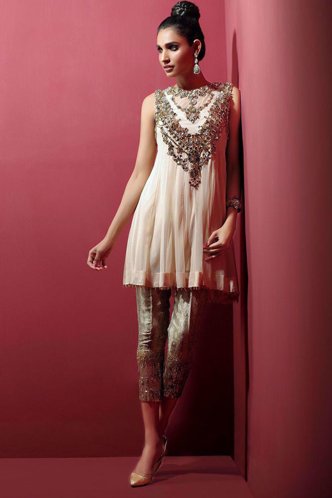 Nude jewelled top