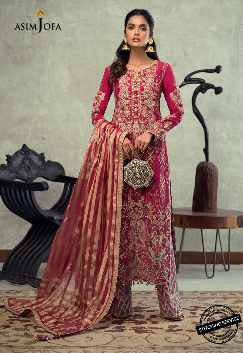 AJLE-23 EMBROIDERED CHIFFON 3 PCS