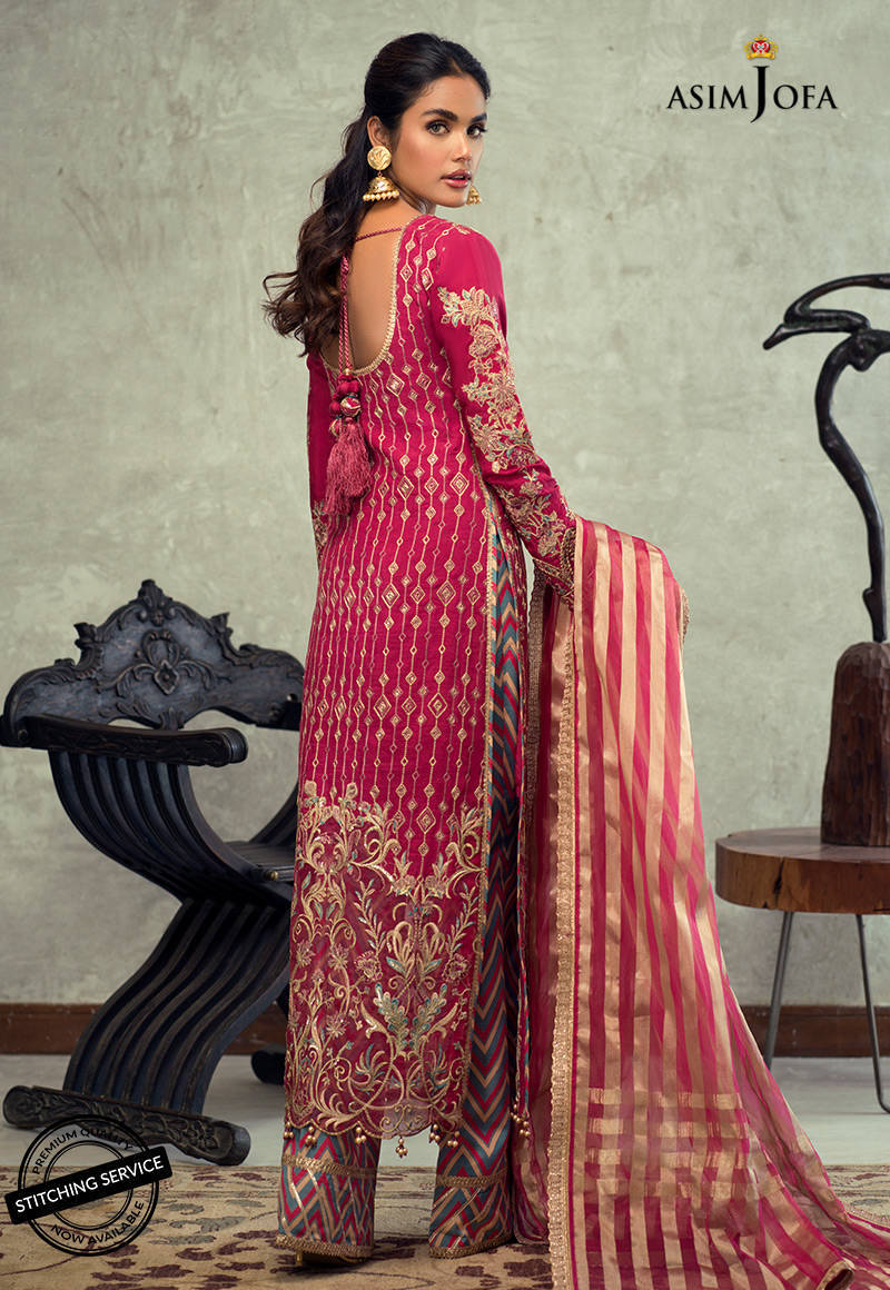 AJLE-23 EMBROIDERED CHIFFON 3 PCS