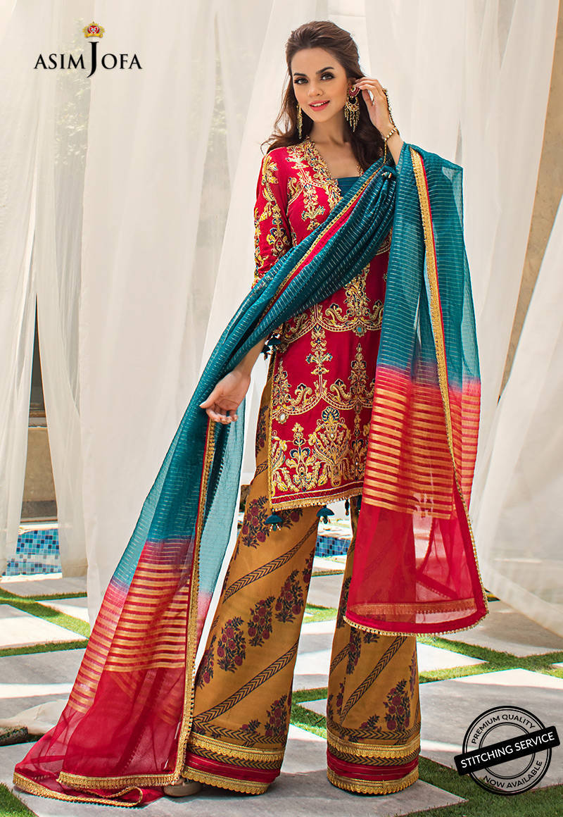 AJLE-20 EMBROIDERED SILK 3 PCS