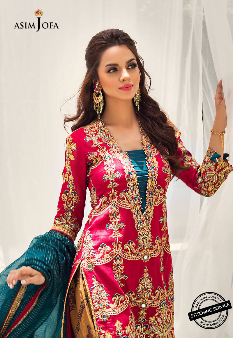AJLE-20 EMBROIDERED SILK 3 PCS