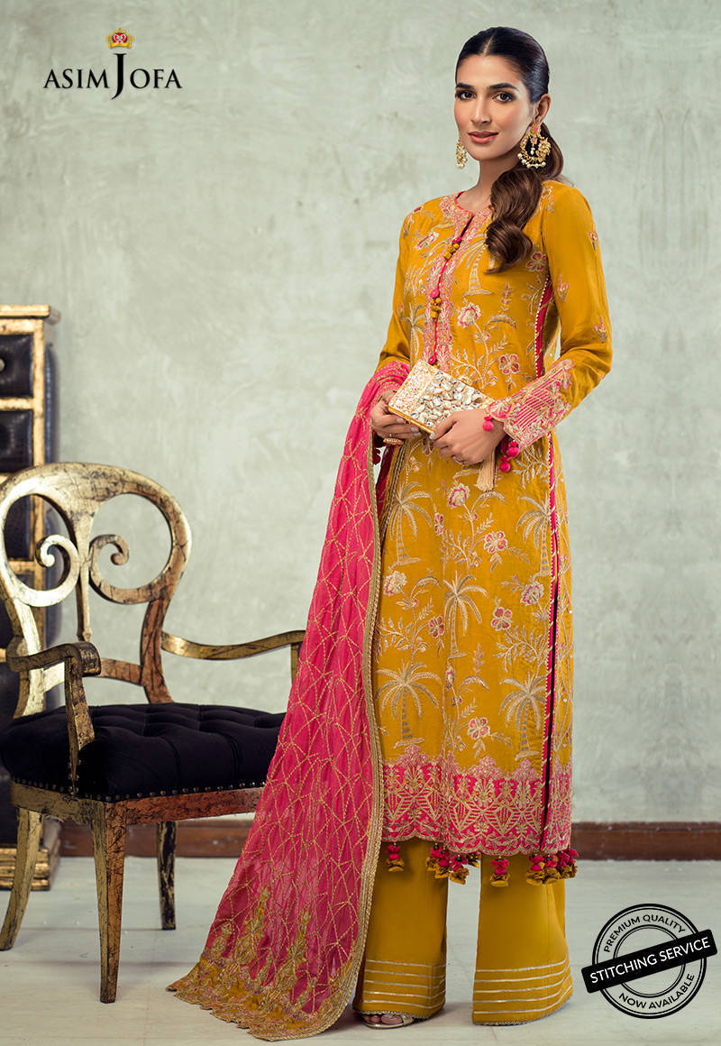 AJLE-19 EMBROIDERED SILK 3 PCS