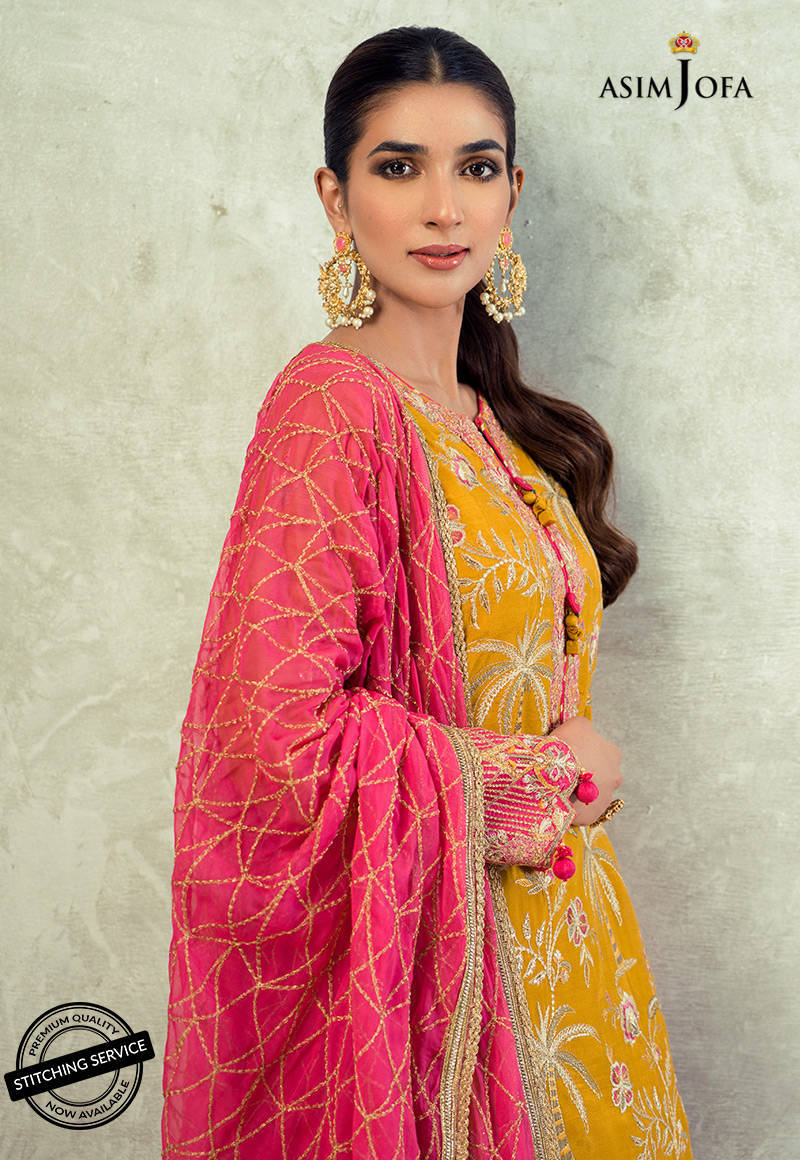 AJLE-19 EMBROIDERED SILK 3 PCS
