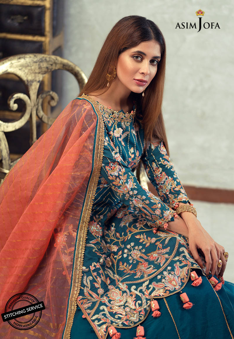 AJLE-18 EMBROIDERED COTTON NET 3 PCS