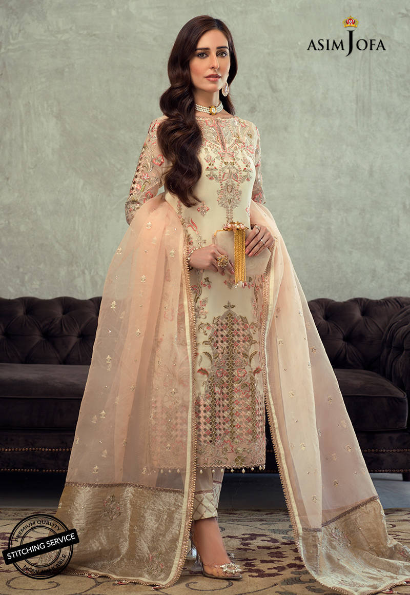 AJLE-16 EMBROIDERED ORGANZA 3 PCS