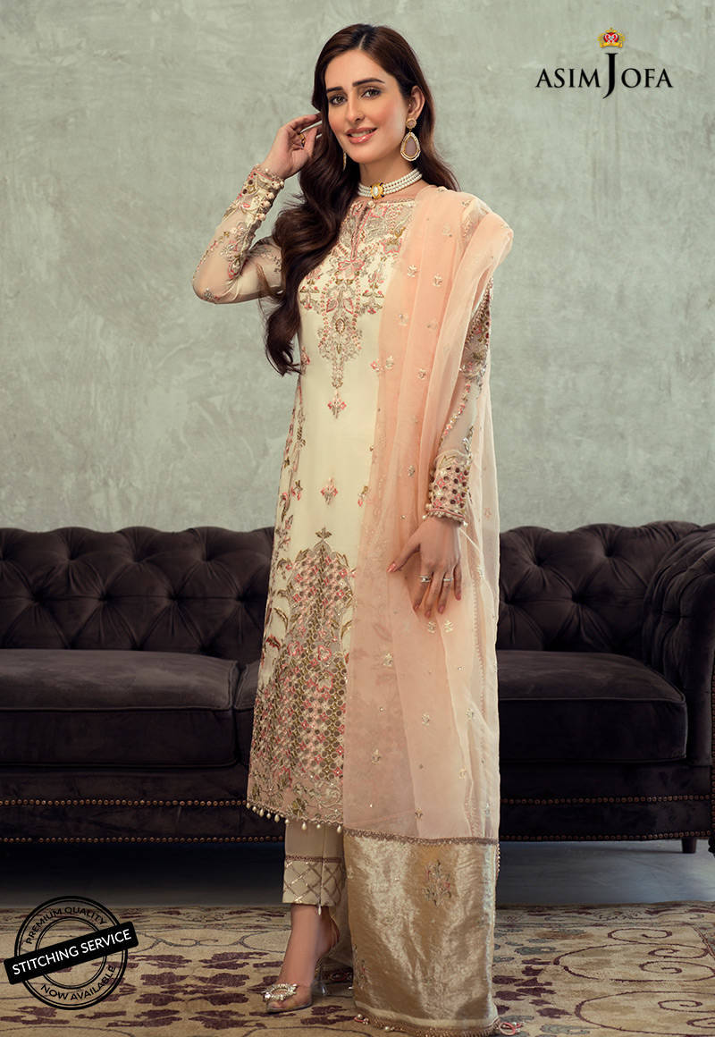 AJLE-16 EMBROIDERED ORGANZA 3 PCS