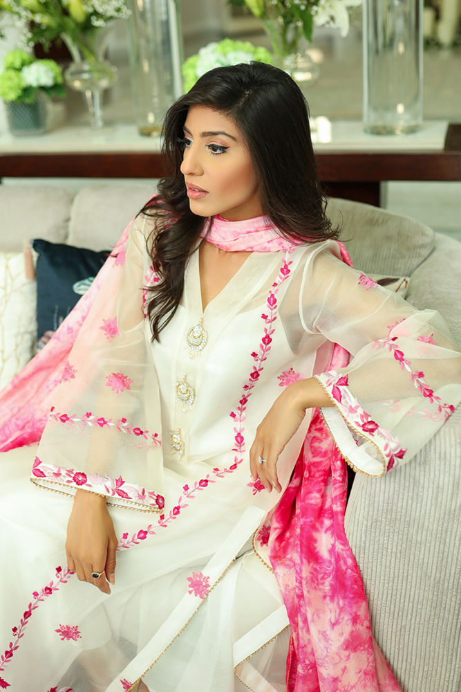 Pearl Essence Shirt and Dupatta With Pants