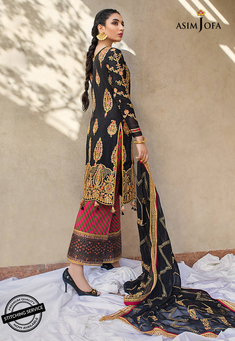 AJLED-15 EMBROIDERED STITCHED 3 PCS
