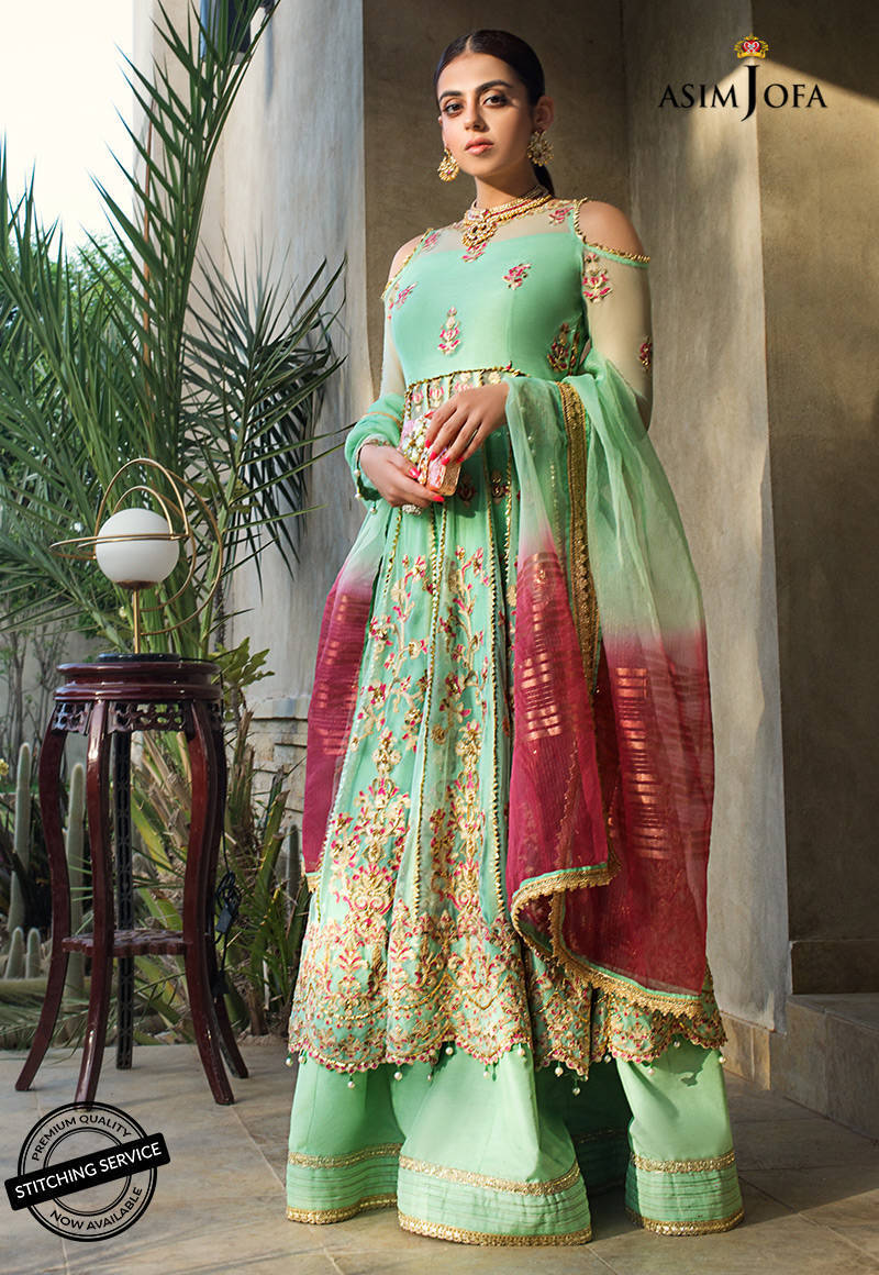 AJLE-14 EMBROIDERED SILK 3 PCS