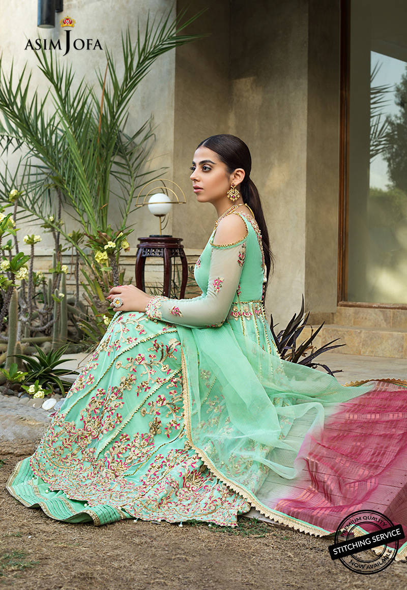 AJLE-14 EMBROIDERED SILK 3 PCS