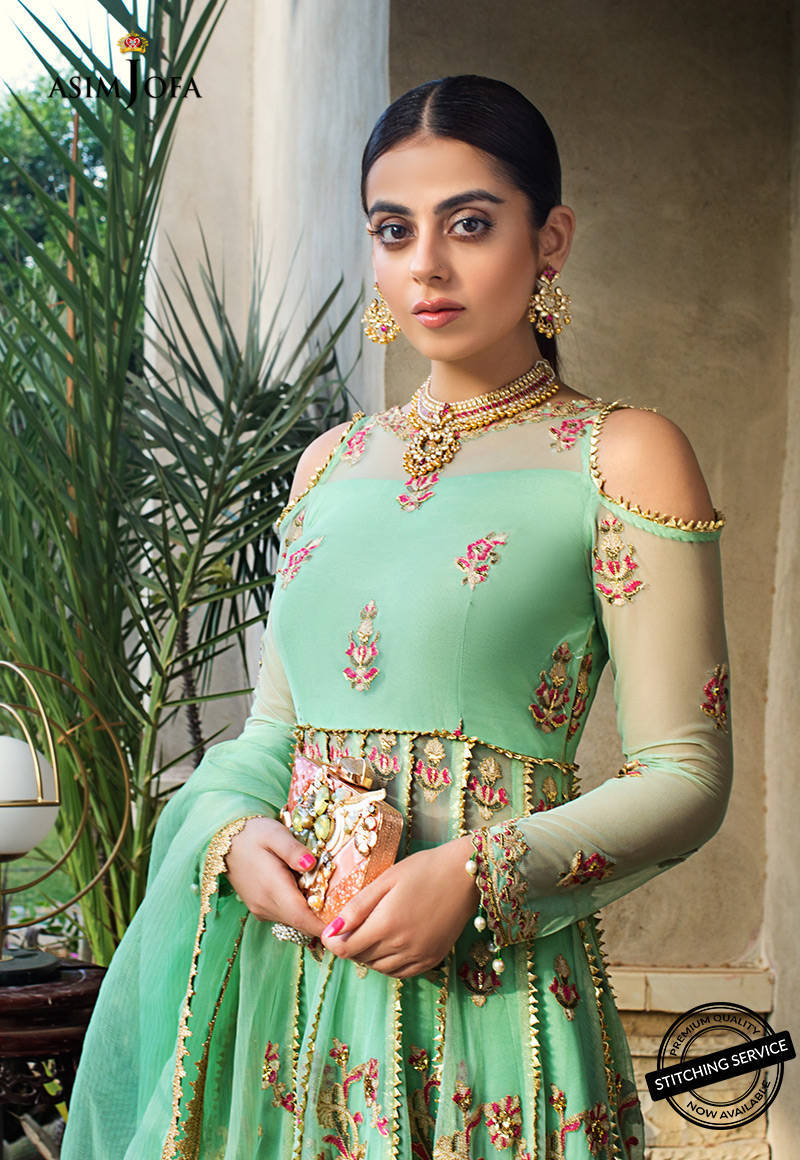 AJLE-14 EMBROIDERED SILK 3 PCS