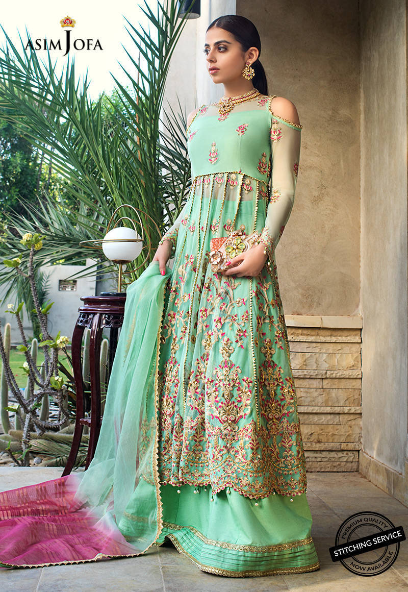 AJLE-14 EMBROIDERED SILK 3 PCS