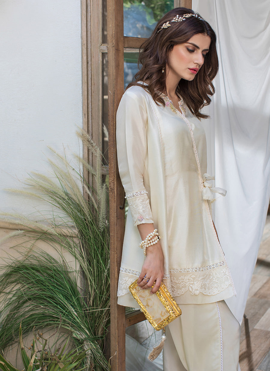 Pearl embellished maya wrap