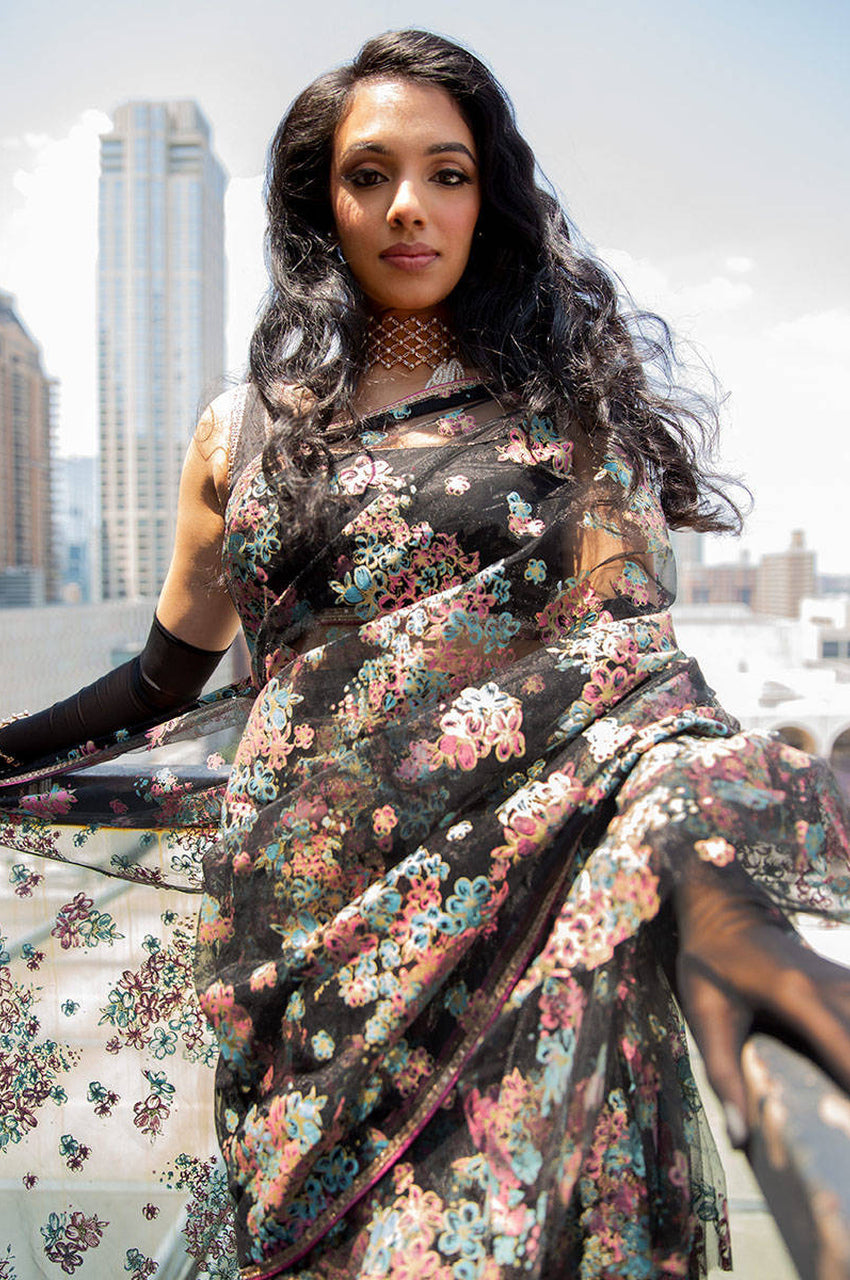 Tranquil Mist Saree - RTS