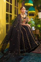 Black Lady with Fine Embroidery | Ansab Jahangir